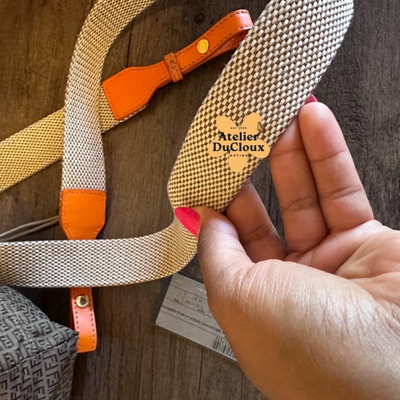 Vintage 2012 Authentic Fendi Mini Shopper Nylon mini Wristlet zucchino Pouch - Picture 13 of 16